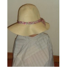 BLACK SAKS FIFTH AVENUE NATURAL PAPER SUMMER HAT/W BOW NWT $65 SZ OS  eb-29792550